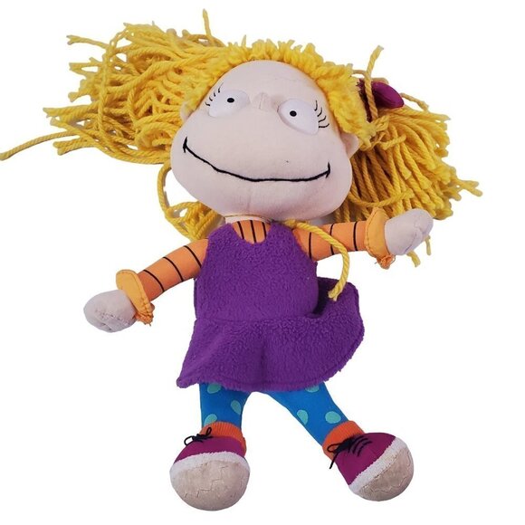 Vintage Nickelodeon Rugrats ANGELICA PICKLES 11" Tall Plush Stuff Doll - Picture 3 of 10